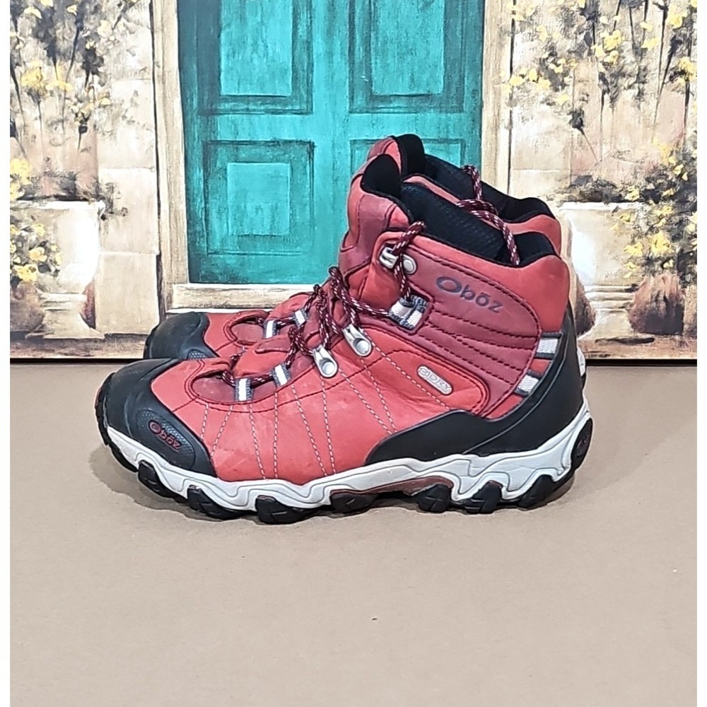 OBOZ Red Hiking Boots, Woman's US Size 7.5‎